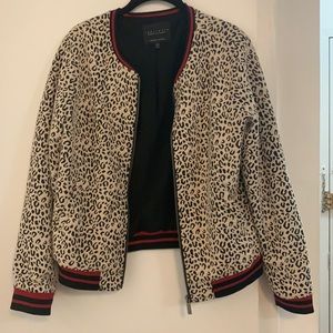 Sanctuary leopard print bomber jacket